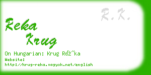 reka krug business card